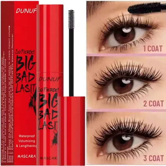 DUNUF Waterproof Mascara Eyelashes Lengthening Long Lasting Silky Lash Black Eyelashes Extension Make Up Beauty Eye Korean Cosmetic