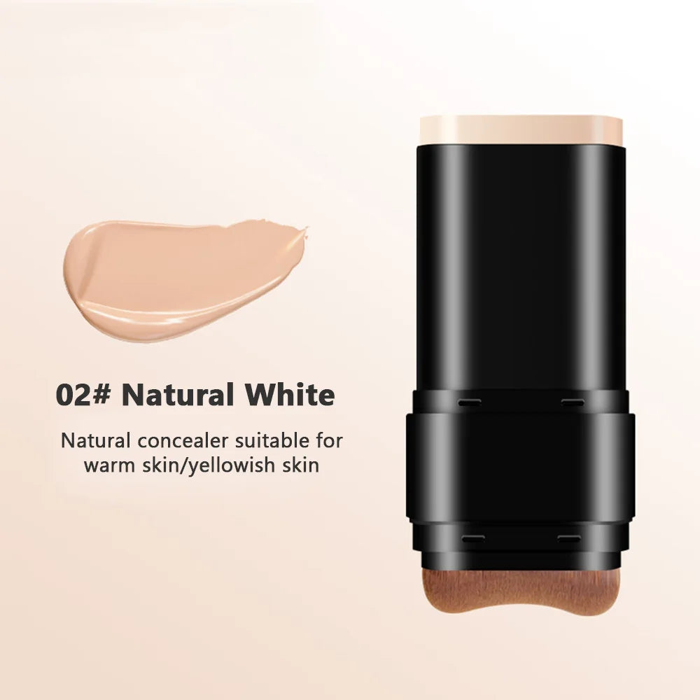Lightweight Foundation Stick Long-Lasting Full Coverage Moisturizer Natural Finish Makeup Foundation Stick
