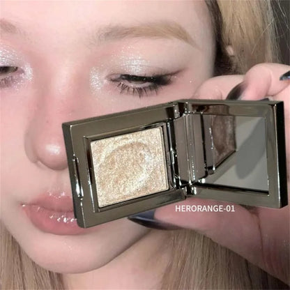 Diamond Monochrome Highlighter Eyeshadow Palette Chameleon Metallic Green Brighten Eye Shadow Fine Flash Eye Makeup Cosmetic