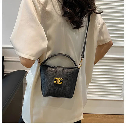 2025 New Arrival! Small Bucket Bag with Chic Design - Lightweight, Versatile Shoulder/Crossbody Carry, Small Fresh Aesthetic