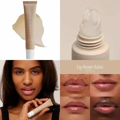 Fashion Summer Fridays Cherry Pink Sugar Vanilla  Lip Balm Moisturizing Lipstick Set Soft Tube Mirror Lip Gloss Lip Makeup Care