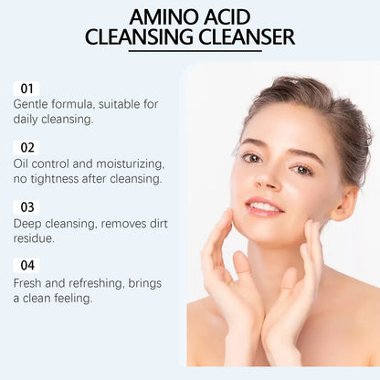 EELHOE Amino Acid Cleansing Cleanser Keep Moisturized Deeply Clean The Pores Remove Dirt Excess Oil Remove Aging Cuticles 120g