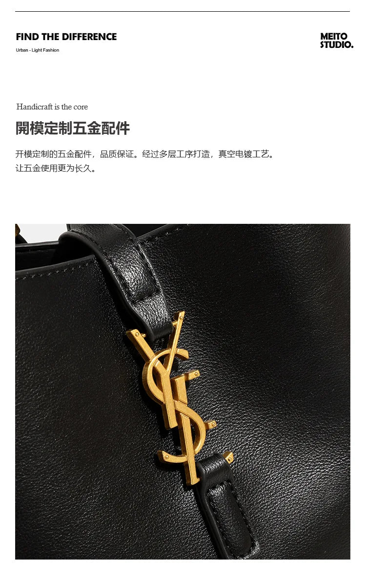 Yangshulin New ROSE Same Style Underarm Bag Water Bucket Bag Large Capacity Single Shoulder Commuter Female