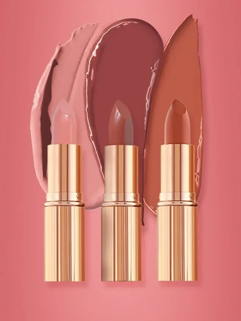 Charlotte Tilbury Shimmer Makeup Air Cushion Lip Gloss Small Gold Tube 7-color Lipstick Show Complexion Celebrity Same Makeup