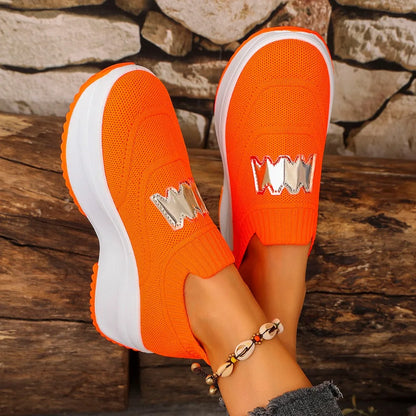 Women Platform Sneakers Casual Slip on Fashion Loafers Shoes Ladies Outdoor Breathable Tennis Sneakers Woman Zapatos De Mujer