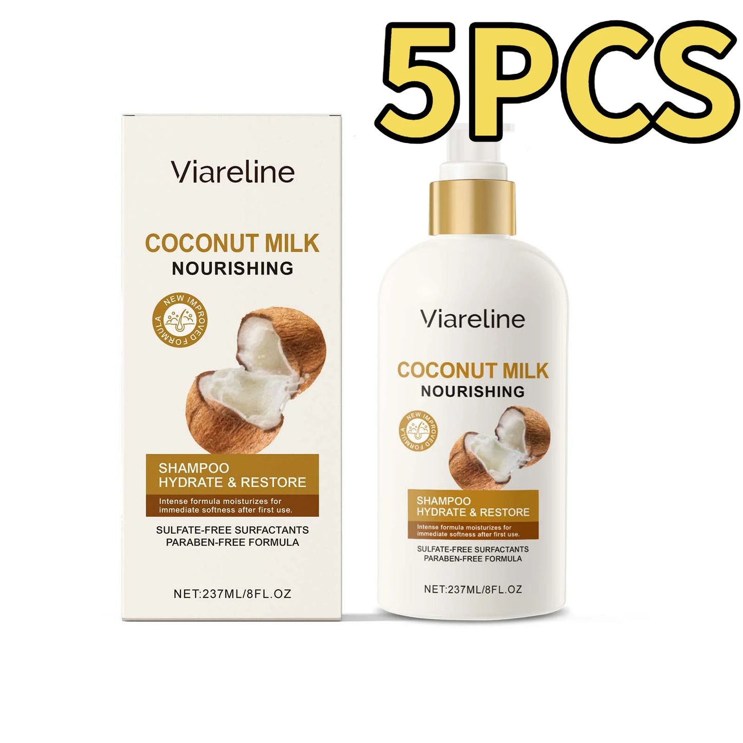 Coconut Milk Shampoo Gently Clean Hair Remove Dandruff Control Oil Reduce Hair Loss Stabilize Hair Roots Smooth Fluffy Shampoo