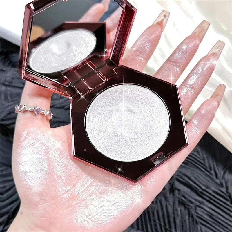 Diamond Highlighter Facial Bronzer Palette Platinum Shimmer Face Contour Powder Flash Body Base Illuminator - Water Light Makeup