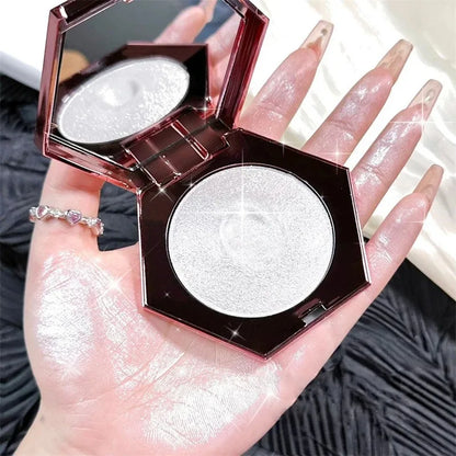 Diamond Highlighter Facial Bronzer Palette Platinum Shimmer Face Contour Powder Flash Body Base Illuminator - Water Light Makeup