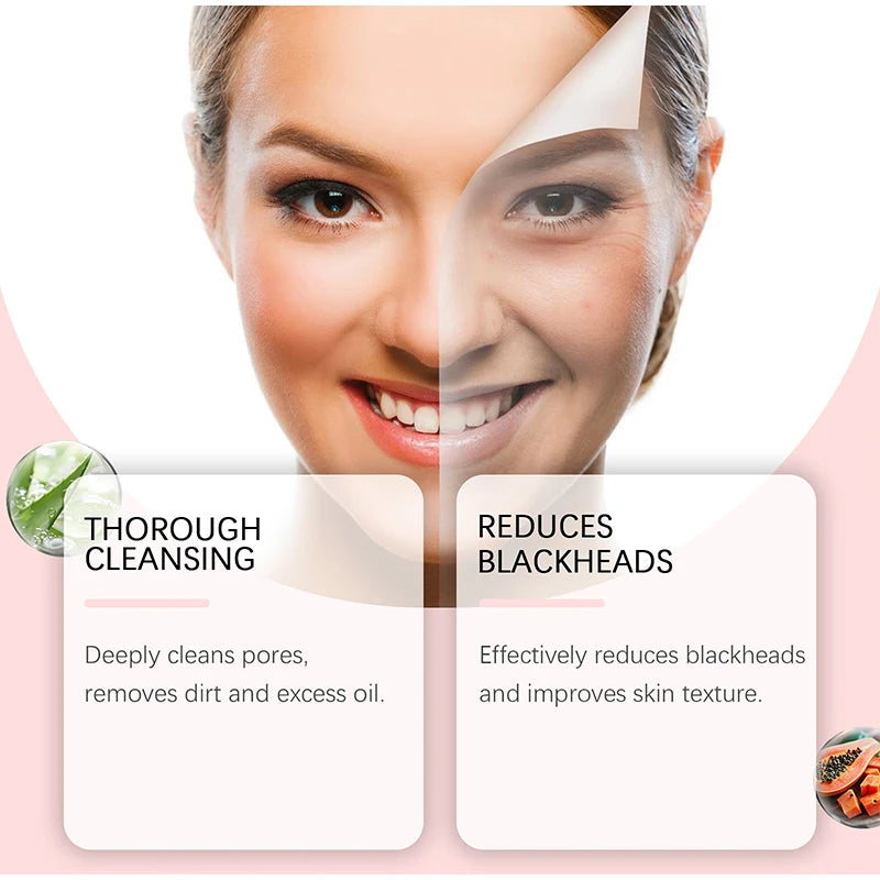 1/2/3/5 Pcs Centella Pore Minimizing Deep Cleansing Foam,Facial Skin Cleanser Moisturizing Soothing,Remove Pore-Clogging Debris