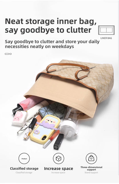 Purse Organizer insert for Handbags Base Shaper 3pc Set city33 Felt Organizer Insert Large Tote Bag Organizer with Zipper