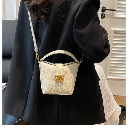2025 New Arrival! Small Bucket Bag with Chic Design - Lightweight, Versatile Shoulder/Crossbody Carry, Small Fresh Aesthetic