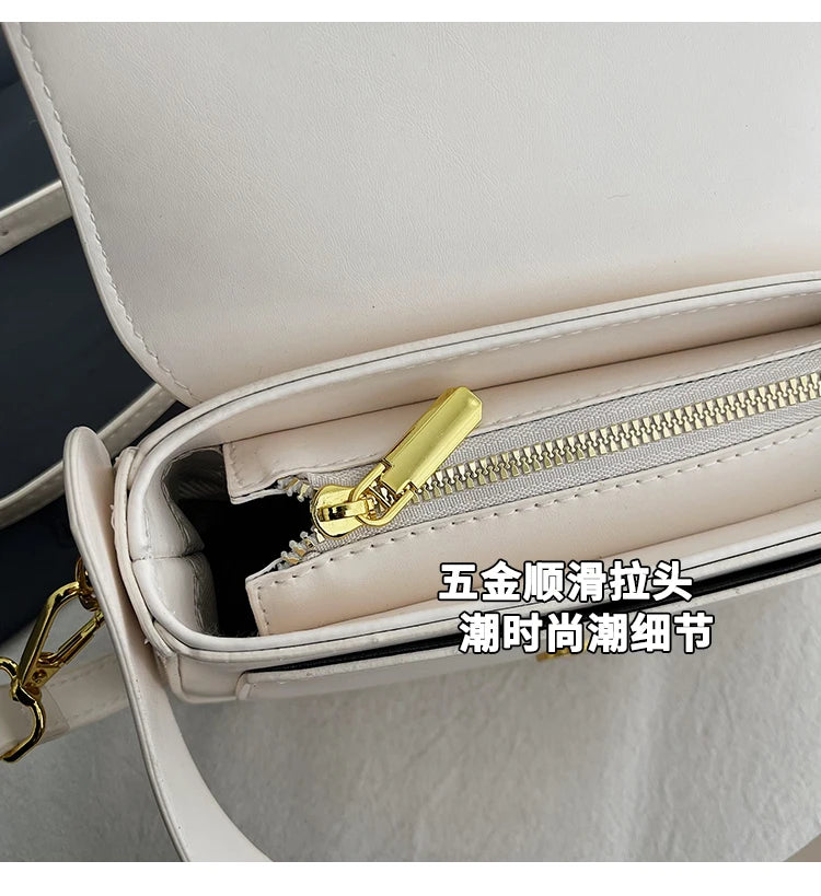 Stylish Quilted Women Messenger Bag - Waterproof Leather Crossbody Shoulder Bag With Adjustable Chain For Travel & Shopping