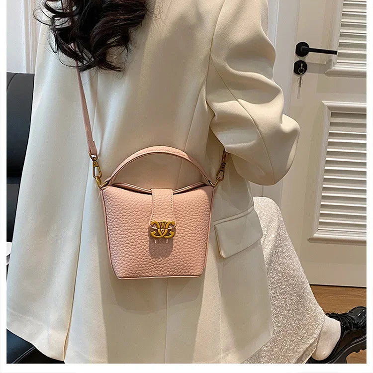 2025 New Arrival! Small Bucket Bag with Chic Design - Lightweight, Versatile Shoulder/Crossbody Carry, Small Fresh Aesthetic