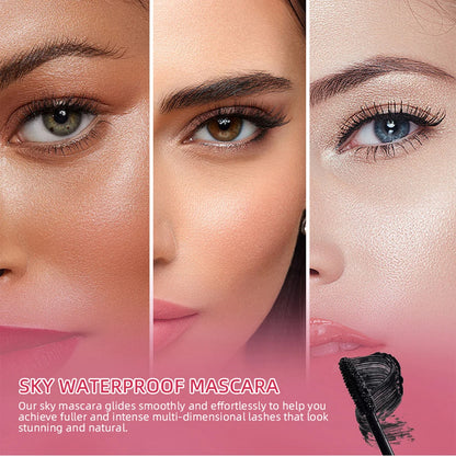 Natural Thick Curling Mascara Makeup Non-Smudge Brushes Lengthens Eyelashes Waterproof Fast Dry Black Curling Mascara Cosmetics