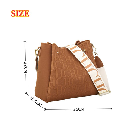 Carolina Herrera Stylish Women's Crossbody Bag Large Capacity Versatile Commuter Style Women's Flyknit Shoulder Bag