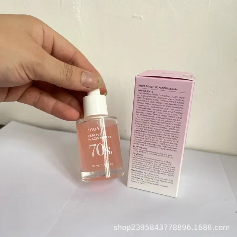 Anua Peach 70% Niacinamide Essence Moisturizing Facial Essence Brightening Skin Tone Moisturizing 30ml Serum Facial Skin Care