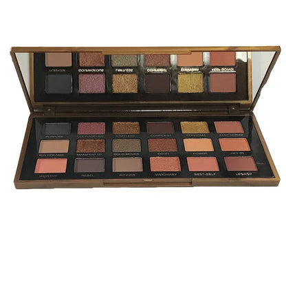 18-Color Eyeshadow Palette – Matte & Glitter, High Pigment, Long-Lasting, Smudge-Proof, Perfect for Daily & Party makeup