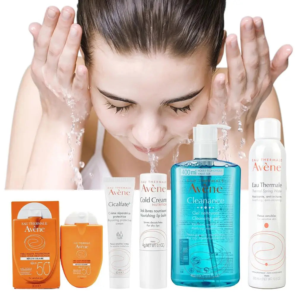 Avene Genuine Brand Facial Care 300ml Moisturizing Spray Deep Cleansing Makeup Remover Facial Cleanser Sunscreen Nourish Lipblam