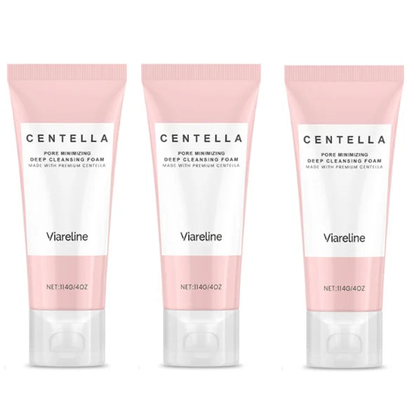 1/2/3/5 Pcs Centella Pore Minimizing Deep Cleansing Foam,Facial Skin Cleanser Moisturizing Soothing,Remove Pore-Clogging Debris