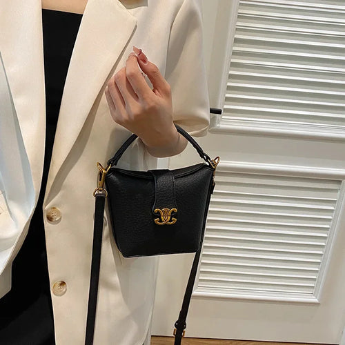 2025 New Arrival! Small Bucket Bag with Chic Design - Lightweight, Versatile Shoulder/Crossbody Carry, Small Fresh Aesthetic